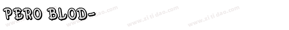 pero blod字体转换
